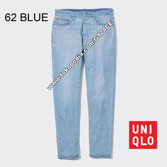 Celana Panjang Jeans Ezy Pria Uniqlo 422362 Biru Light Blue (Best Quality)