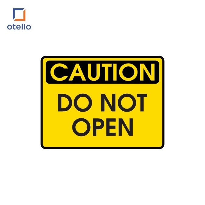 

Otello - Caution Do Not Open | Sign Board Akrilik Signage Label Tempel Acrylic Print AST
