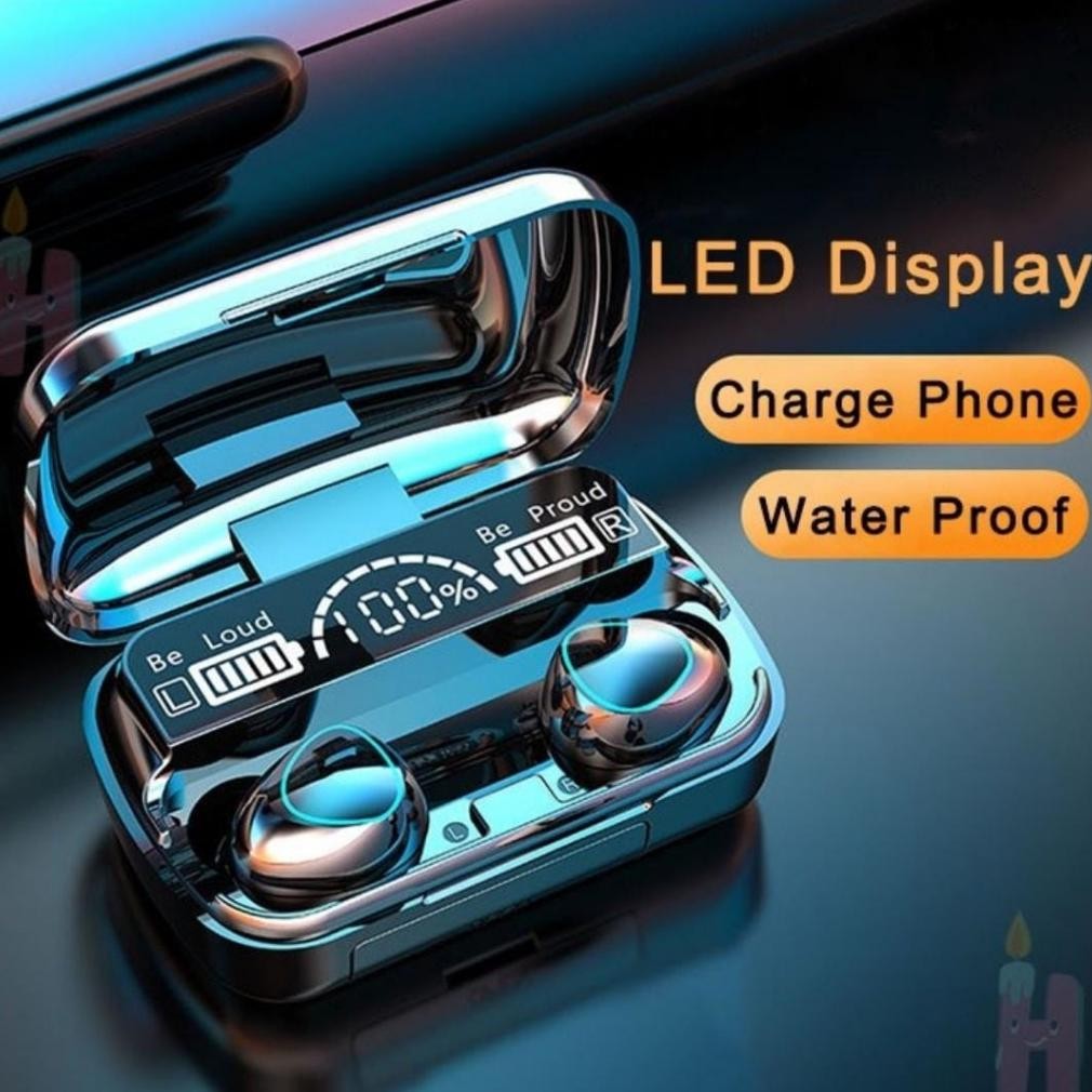 Cod Tws Headset M10 M41 5.1 Bluetooth Earphone Powerbank 3500Mah Bluetooth Ii-99