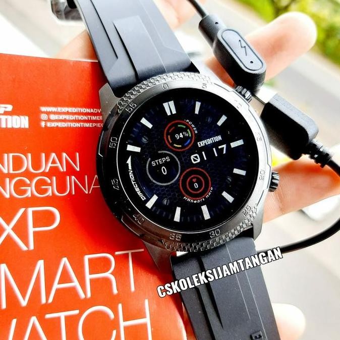 Tersedia JAM TANGAN PRIA EXPEDITION ESW 1001 SMARTWATCH BLACK RUBBER ORIGINAL