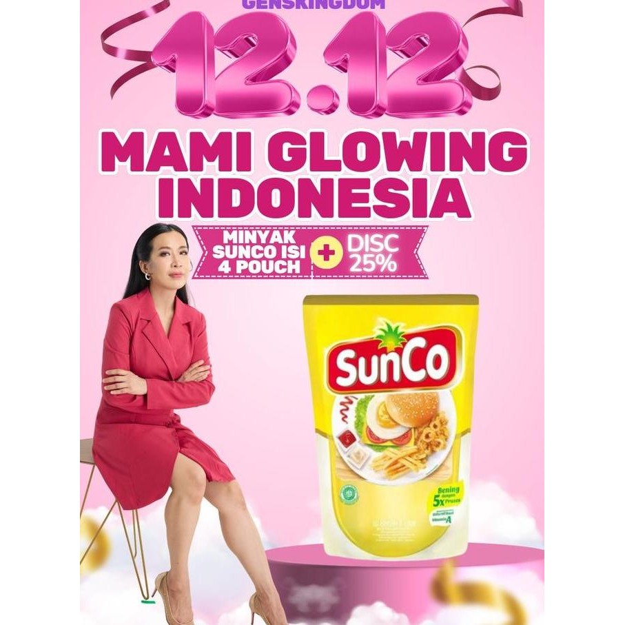 

[Exclusive Mami Glowing Indonesia X Genskingdom 12.12] Minyak Sunco Isi 4 Pouch Minyak Kelapa Sawit Premium