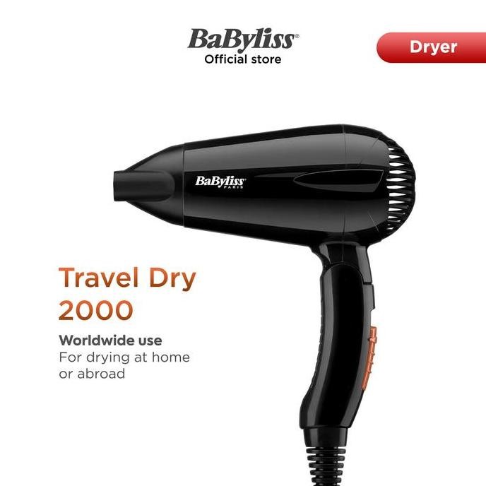 Babyliss Travel Dryer 2000 5344U | Pengering Rambut Hairdryer Berkualitas