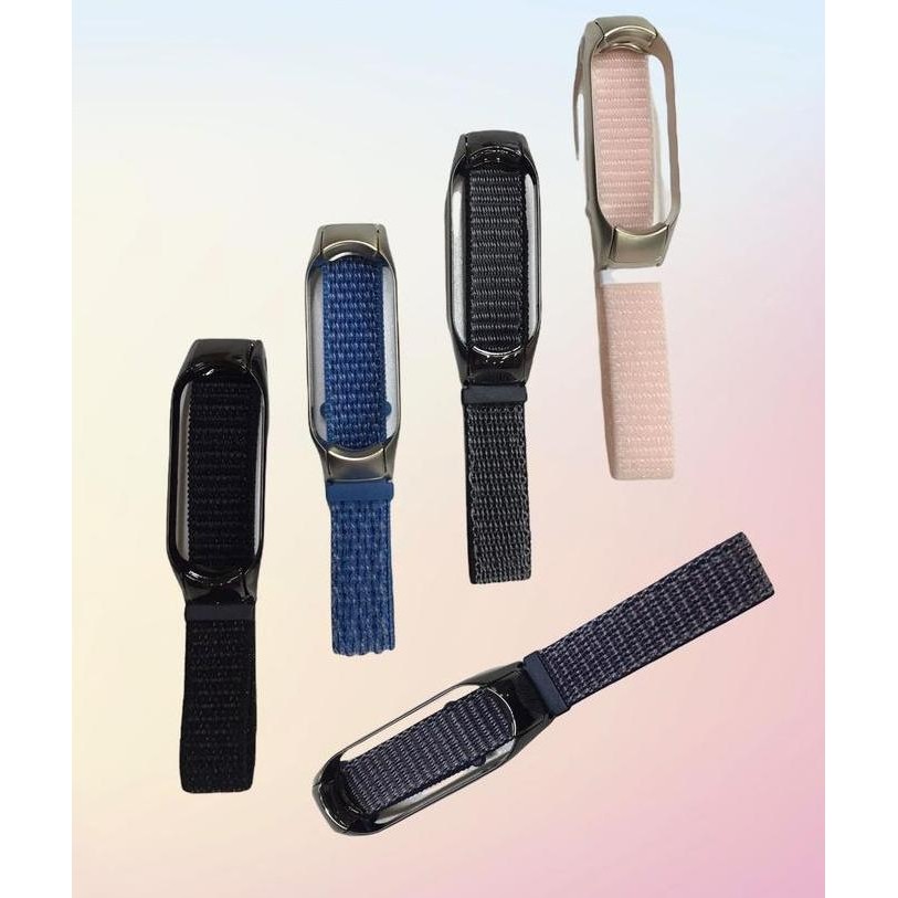Tersedia Strap Mi Band 5 Nylon Woven Tali Jam Mi Band 5 Velcro Premium Strap