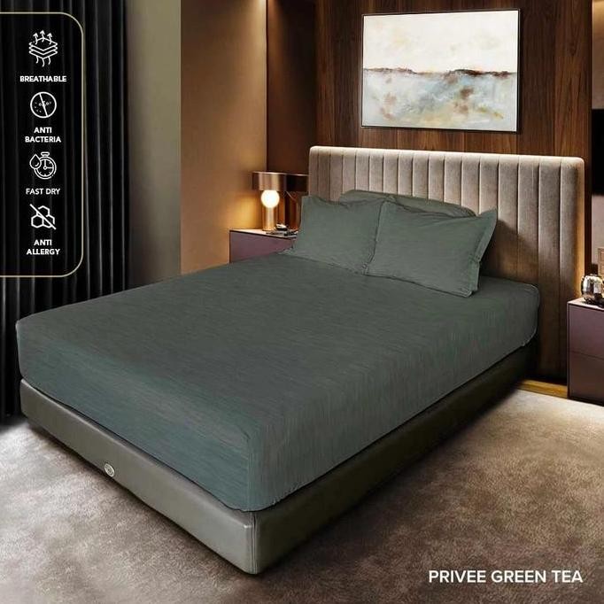 King Rabbit Reserve Set Sprei Double 160/180/200cm Motif Green Tea