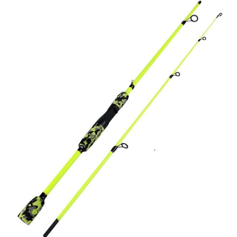 Sougayilang Joran Pancing 1.8M 6-15LB 2 Bagian Serat Kaca Pegangan EVA Handle Pancingan