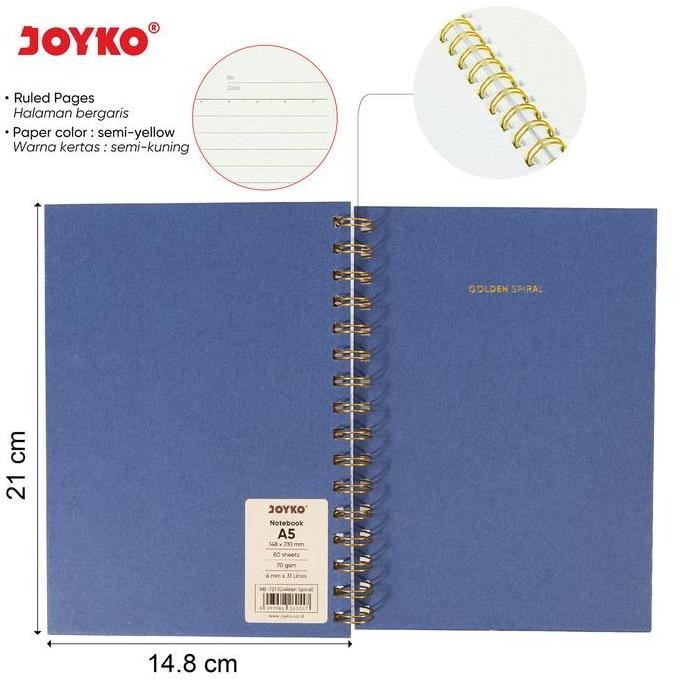 

Buku Tulis Catatan Bergaris Spiral Ruled Notebook Joyko Nb-721 A5 Co