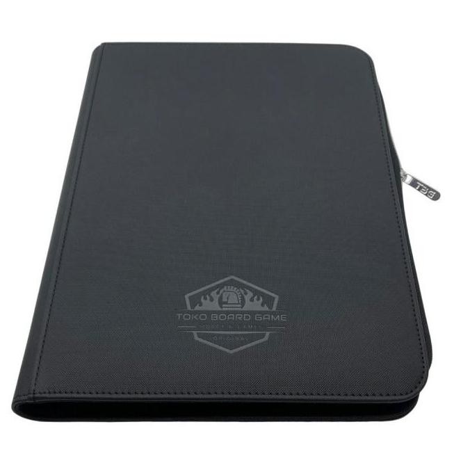 

Leather 9 Pocket Zipper Page Binder | 540 Cards - Card Album - Toko Board Game - Tbg Co