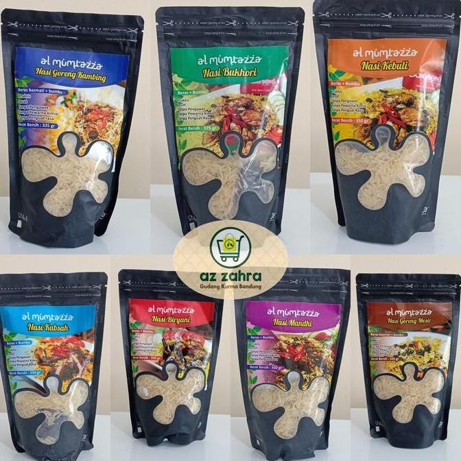 

Nasi Bumbu Instan Al Mumtazza - 5 Varian Rasa Kebuli, Biryani, Kabsah, Mandi, dan Bukhori