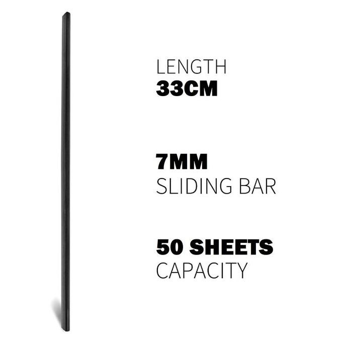 

Slide Binding Plastik 7Mm F4 / Slide Binder 7Mm / Tulang Binding 7Mm / Tulang Kliping / Slide Binding 33Cm Co
