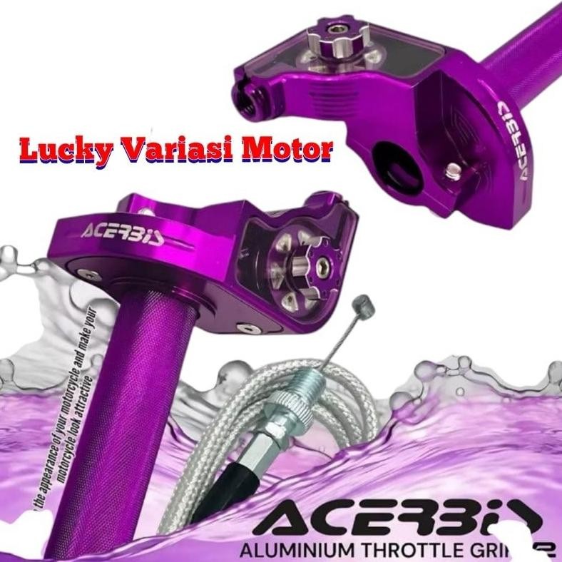 thom gas spontan akai kabel 2 dan gas spontan acerbis v2 kabel 1 full cnc premium  rx king,vixion,r1