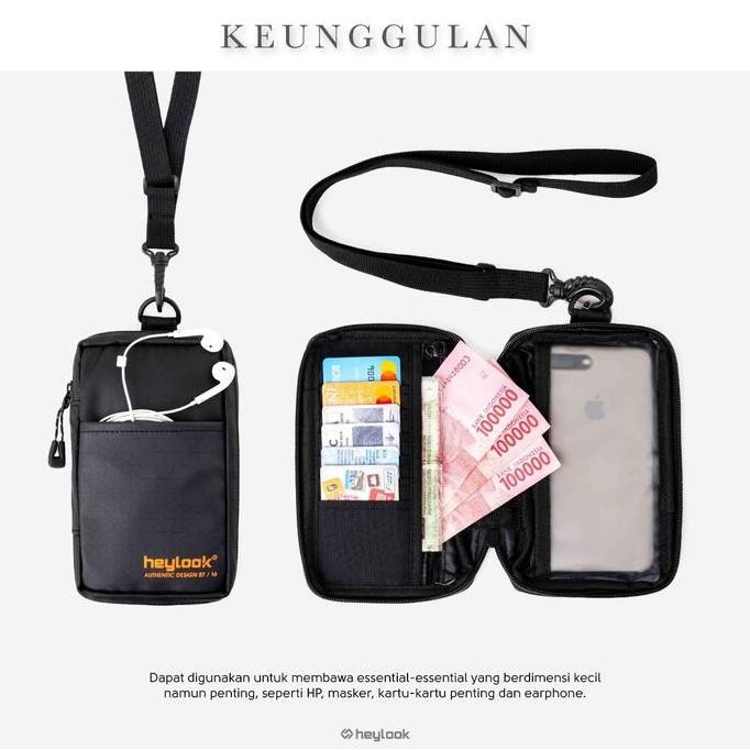 Tersedia Tas Leher Tas Kalung Dompet Gantung Leher Tas Selempang Waterproof