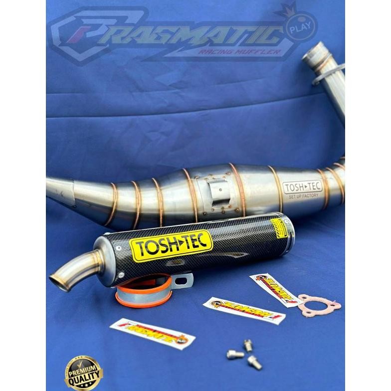 demm knalpot ninja r rr ss tostech exhaust keflar serat asli