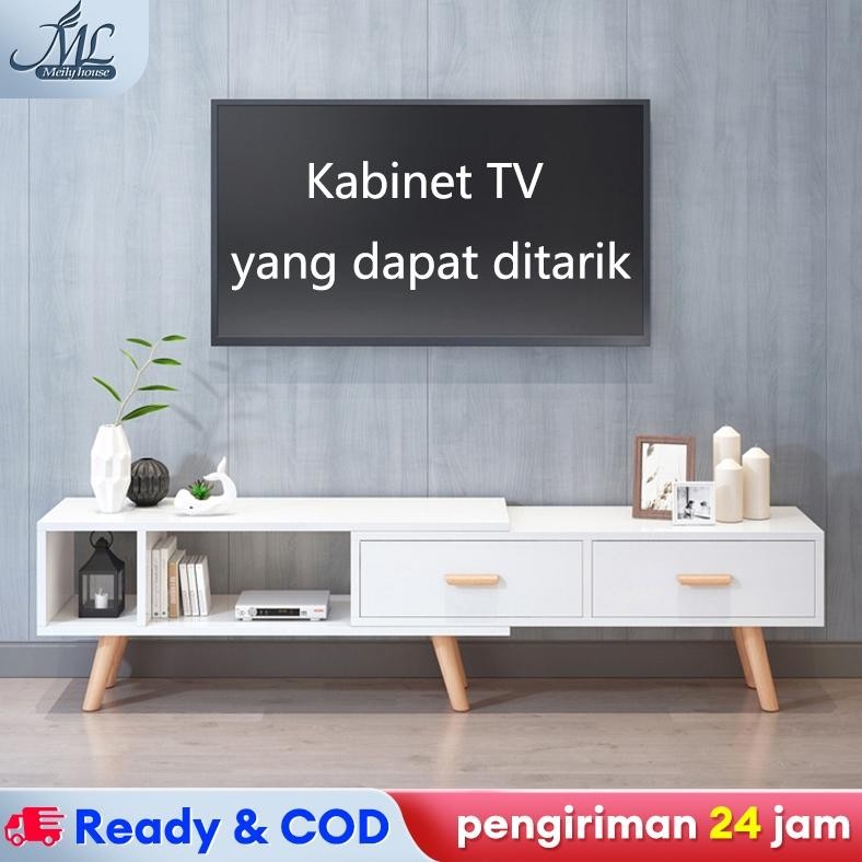 Meja TV 180CM Rak TV Minimalis Modern Meja TV Kayu Murah Lemari TV Jumbo
