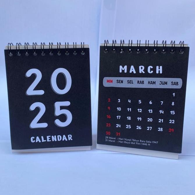 

Kalender Meja Mini/Kalender Mini 2025 Hitam Kertas Hitam Co