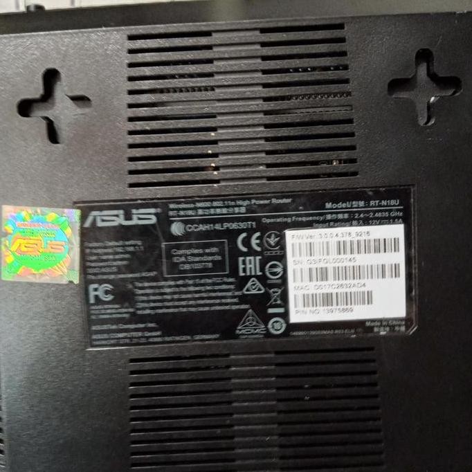 Asus Wireless N600 High Power Router Rt-N18U Rt N18U New Stok