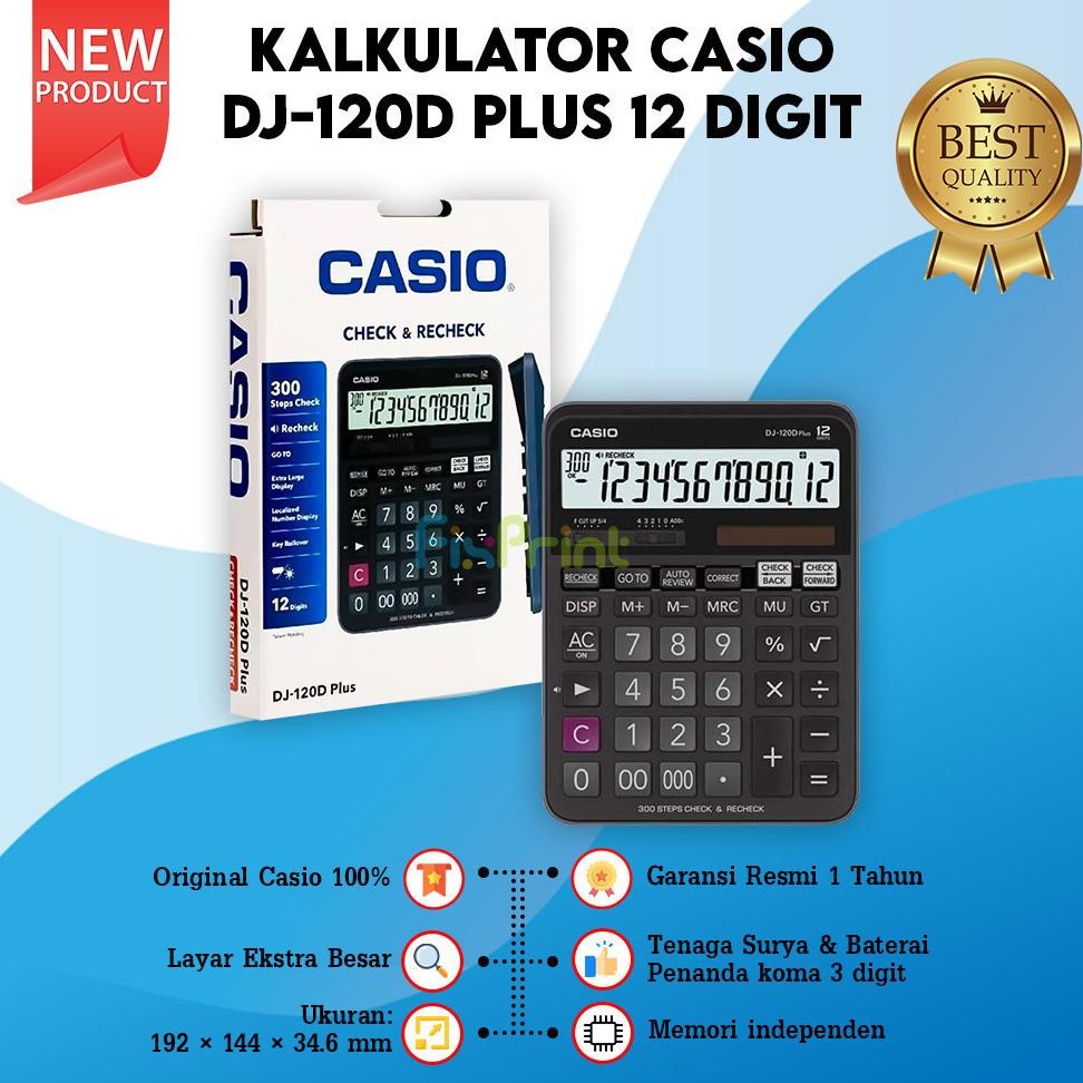 

Casio DJ 120D Calculator Plus Check & Correct Kalkulator Desktop New