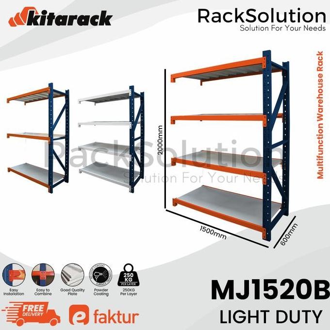 Kitarack Mj1520 Jointer Rack Gudang 2 Meter Multifungsi P. 1.5 Meter Co