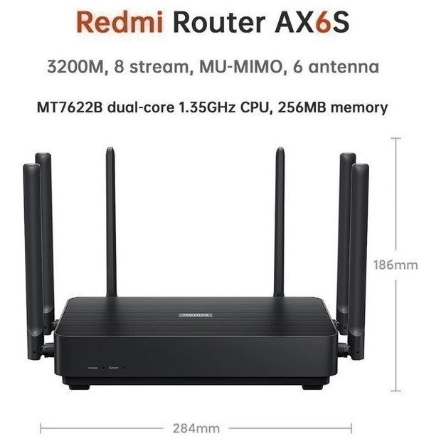 Redmi Router Ax6S - Wifi 6 Mesh Router 3200Mbps - 6 Antennas New Stok