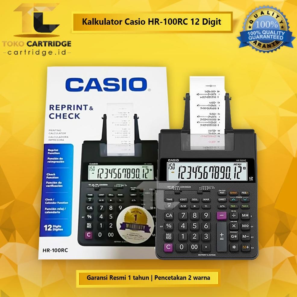

Kalkulator Casio HR-100RC 12 Digit Printing Cetak Struk Calculator HR 100RC 12 Digit Desktop Printing Kalkulator Garansi Resmi Original
