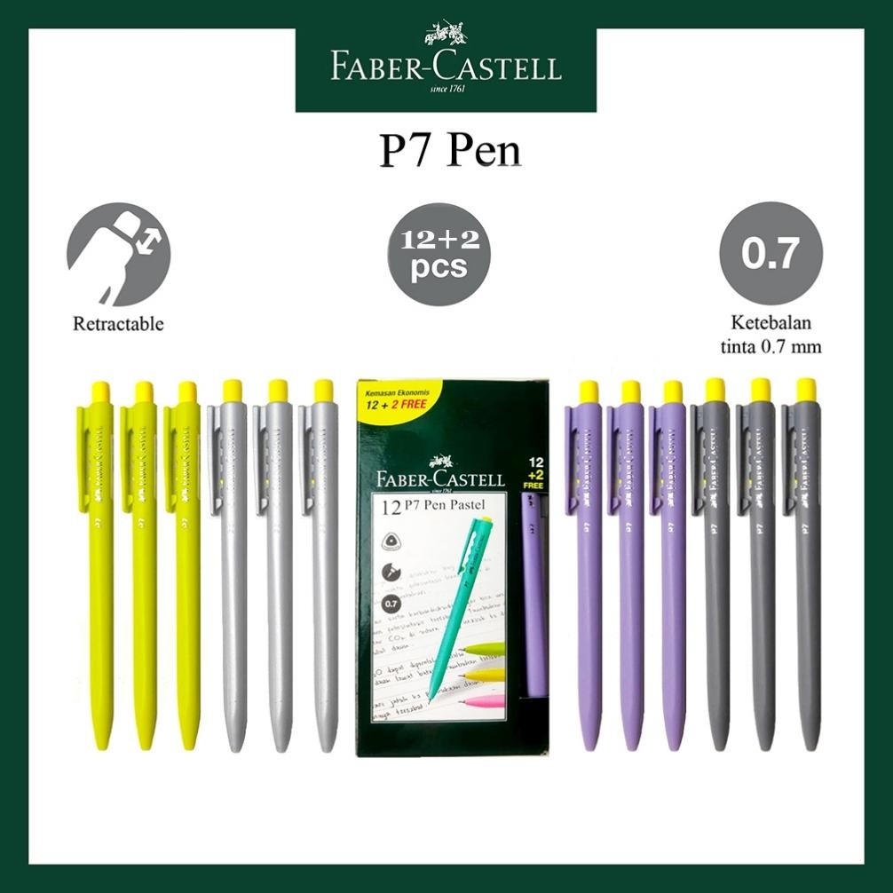 

Pulpen Faber Castell P7 Pastel / P7 Ballpoint Pen / Harga Per Box / PROMO 12 Gratis 2 Pcs