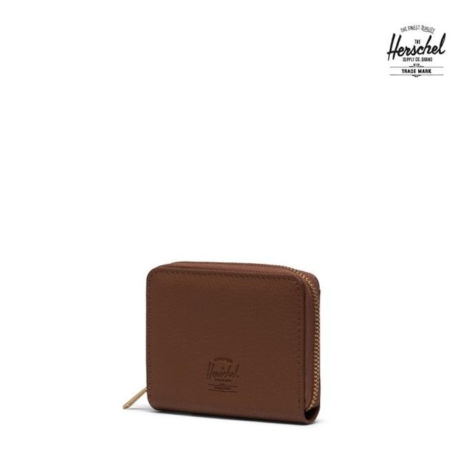 Promo Herschel Os Tyler Vegan Leather Rfid Wallet Saddle Brown