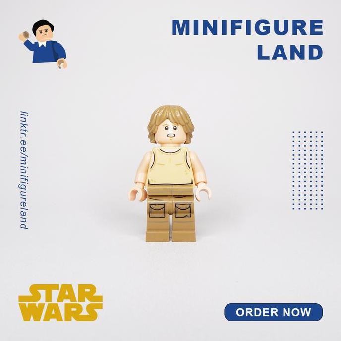 Lego Star Wars - Luke Skywalker (Dagobah, Tan Tank Top) - 75208
