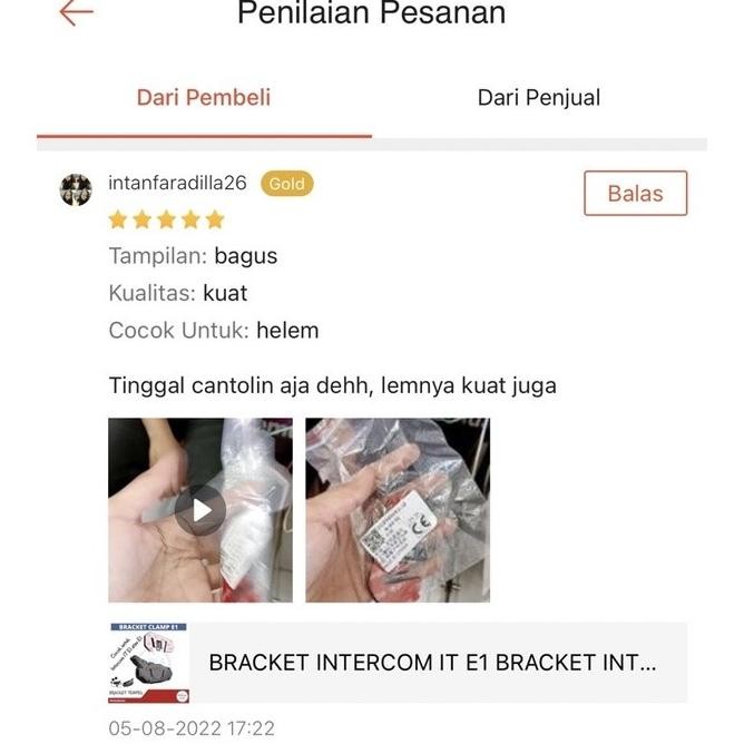 [Allthebest] BRACKET INTERCOM IT E1 BRACKET INTERCOM E1 BRACKET BREKET CLAMP KIT