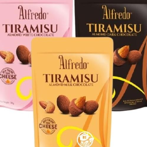 

Alfredo Tiramisu Coklat Almond Dark White Milk Chocolate Rich Italian Cream Cheese Kemasan 300G