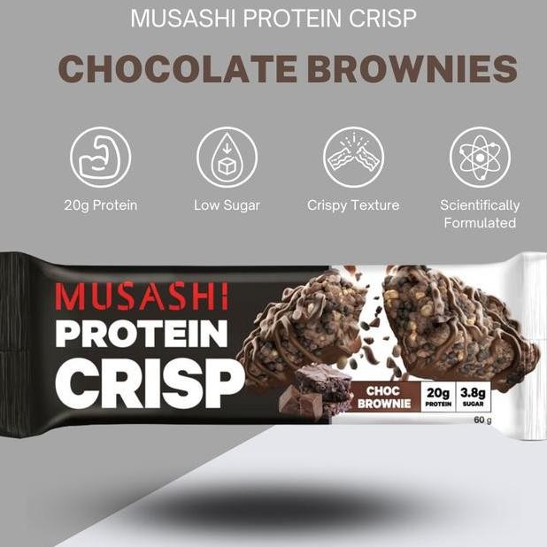 

Musashi Protein Bar Crisp Chocolate Brownies Coklat