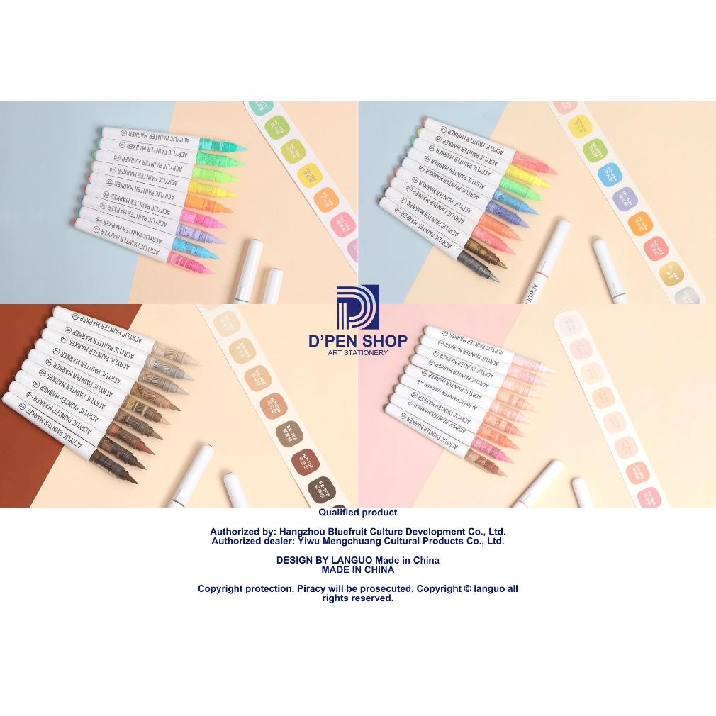 

Spidol Cat Akrilik Painting Marker Set 9 Warna Acrylic Soft Tip untuk Sketsa Kaligrafi Ilustrasi (Beauty Skin Color, Maillard Series, d0pamine, d0pamine series 2.0) Languo