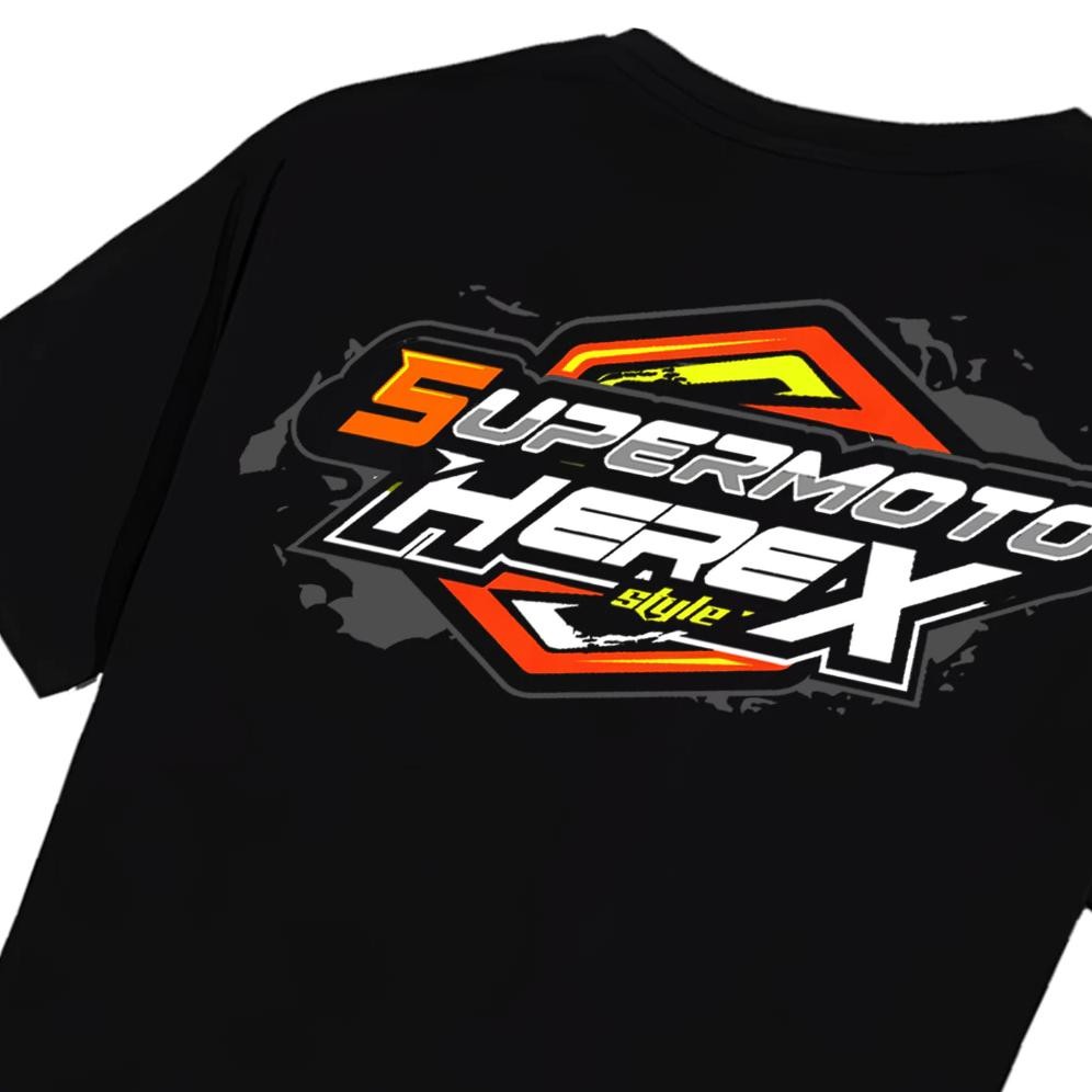 Promo Kaos Herex Supermoto Unisex T-Shirt Kaos Distro Supermoto Pria Wanita