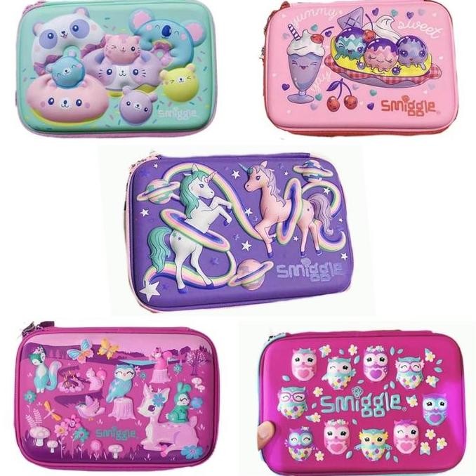

Kotak Tempat Pensil Anak Cewek Smiggle Hardtop Hardcase 3D Replica Pencil Case hard Case Art Organizer dessert unicorn Owl ice cream butterfly seahorse pink PS