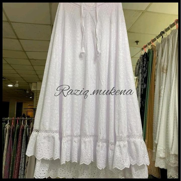 Terlaris Mukena dewasa katun paris bordir premium Mukena bordir renda rempel Katun Kain Atasan Bunga