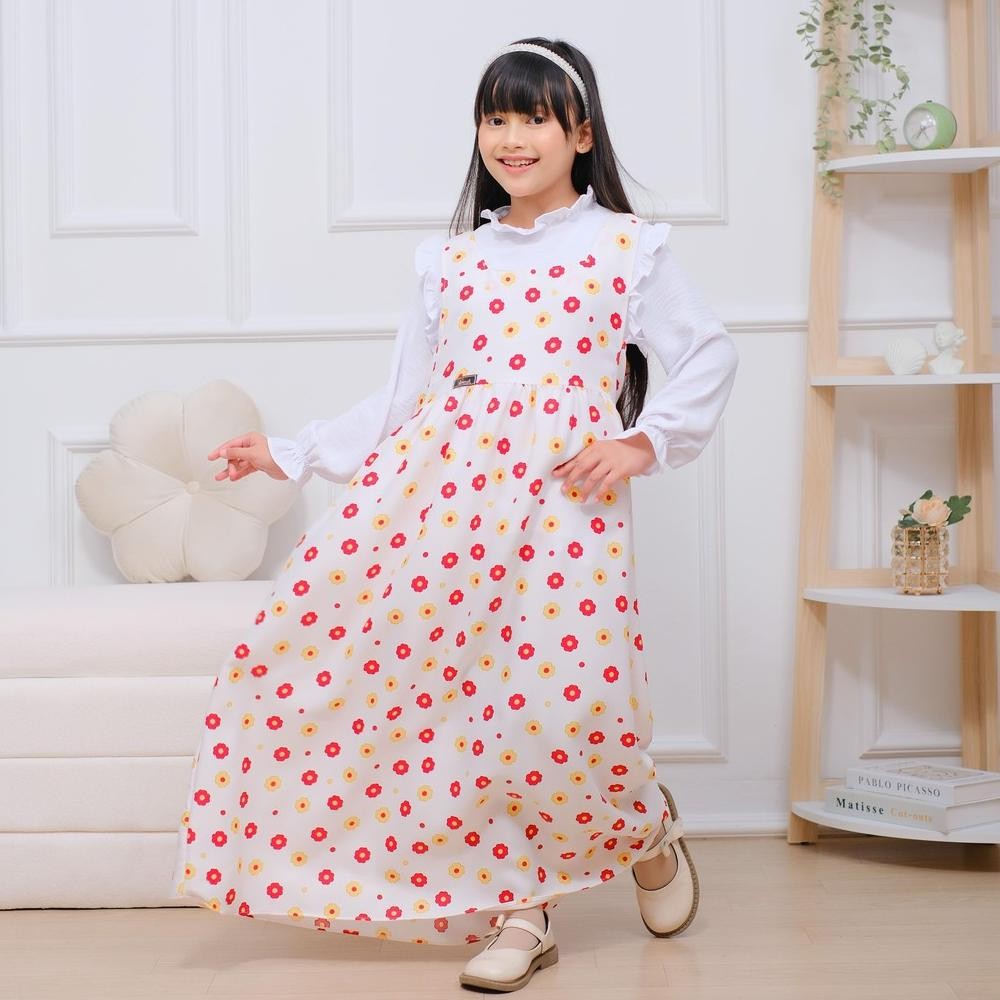 Salma Baju Overall Anak Perempuan Ala Korea untuk Anak TK SD Lengkap AST