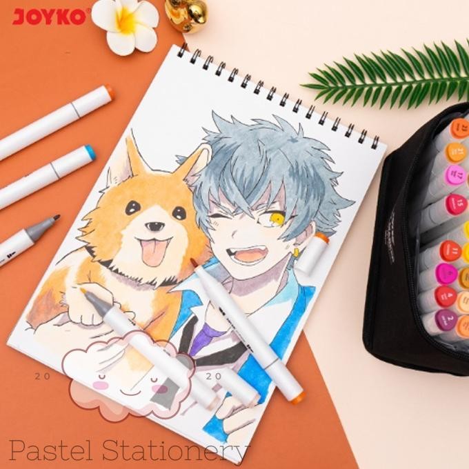 

Art Marker Joyko ARMK-66 30 40 60 Colors - Spidol Sketsa Seni Warna
