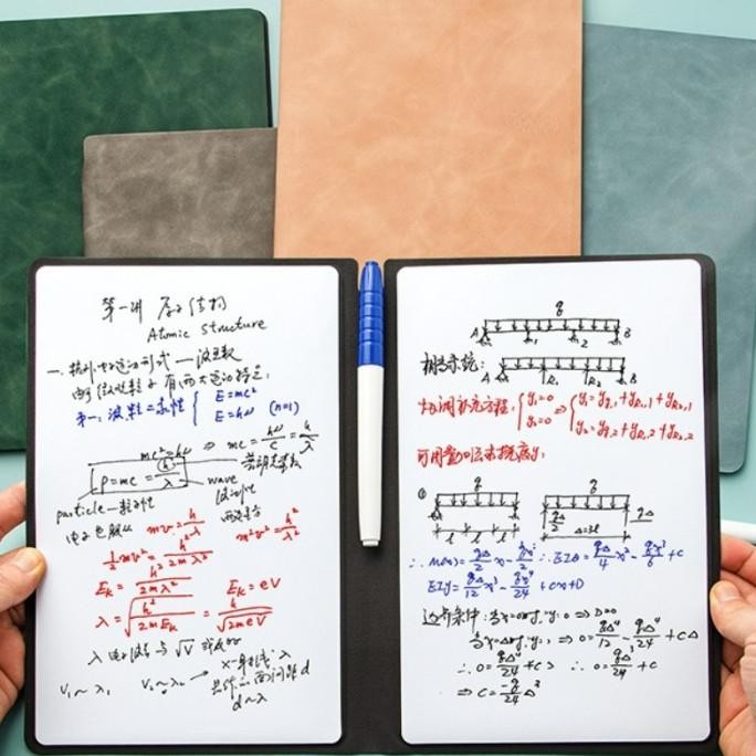 

Papan Tulis Portable A5 Whiteboard Notebook PU with Pen Papan Jalan ns