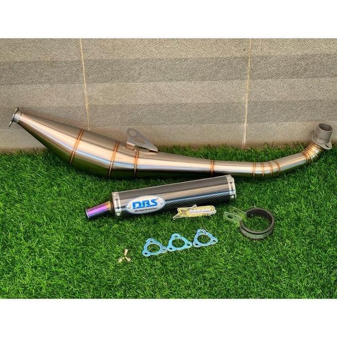 Knalpot Fiz R 2Tak Dbs Thailand Carbon Burntip Model Samping Standart (Pnp) Baut Foto Motor Motorcyc