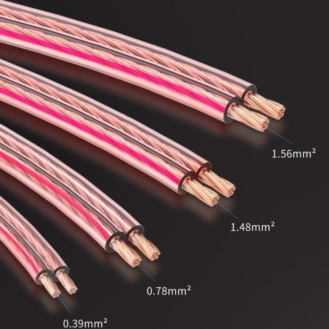 Kabel listrik transparan/kabel audio/2x120 100Meter