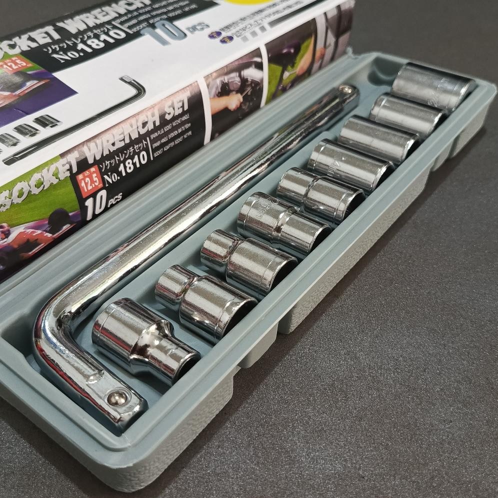 PROMO PAKET TOOLS SET / ALAT KUNCI  / KUNCI T 4 PCS 8,10,12,14 MM + KUNCI SHOCK 12 PCS 8-24 MM 6PT K