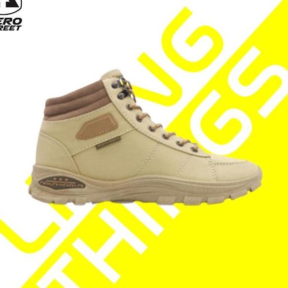 Tactical Coklat Krem Sepatu Sneakers Boots Pria Cream
