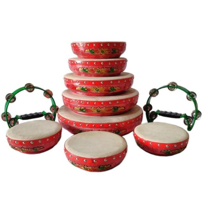 rebana 1 set lengkap alat kasidah rebana laski pelangi isi 10 TD