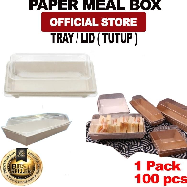 MINDU Paper Meal Box - Box Hotdog - Tray Meal | LID MEAL