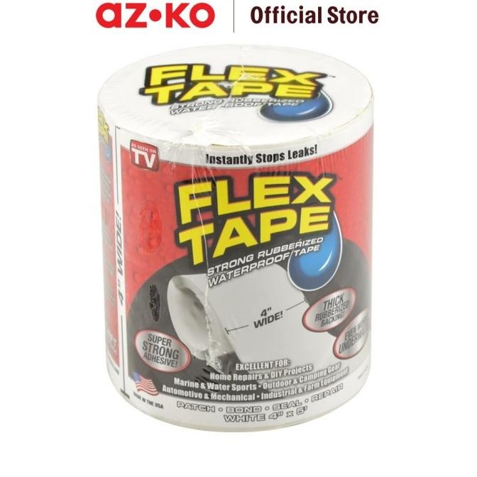 

DISKON AZKO Flex Tape Isolasi Karet Tahan Air 10 Cm - Putih