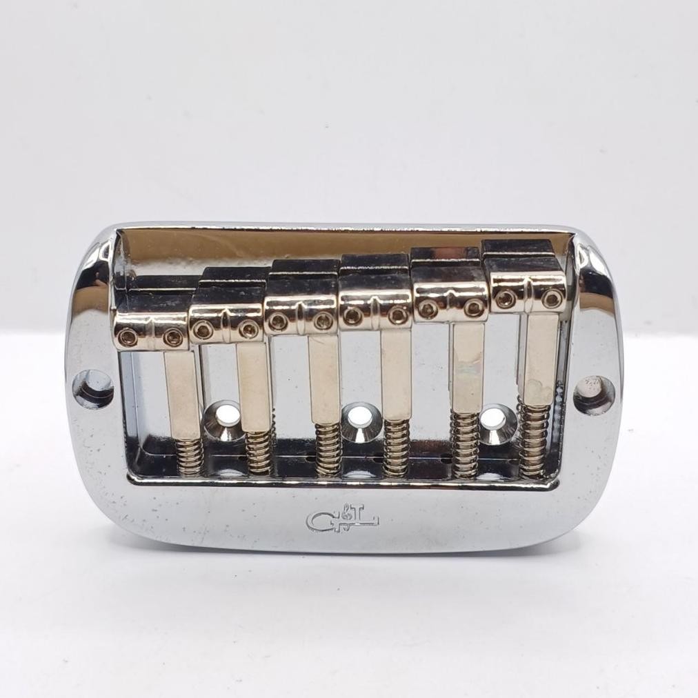 Bridge Gitar Guitar G&L GnL Saddle Lock 6 String Chrome