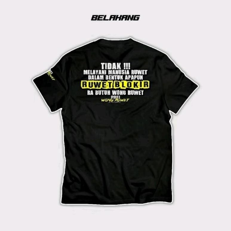 Promo Kaos Prei Wong Ruwet(Ruwet Blokir) Kaos Distro