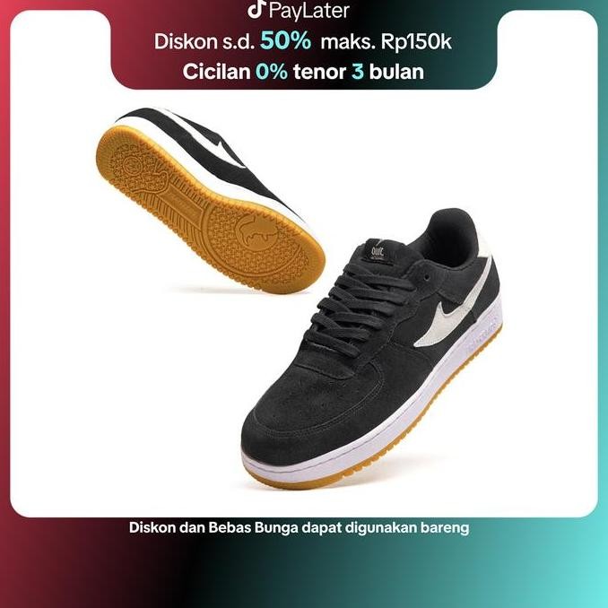 Prayer kids - Sepatu Sneakers Pria Wanita Owl x Ora Black Cream - Unisex Fashion Casual Shoes Kerja 