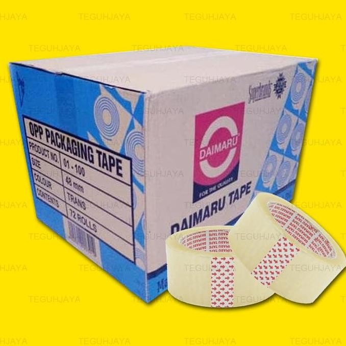 

TERMURAH Lakban Daimaru Coklat/Bening, 90yard/Dus (12slop/72roll) KHUSUS GOJEK