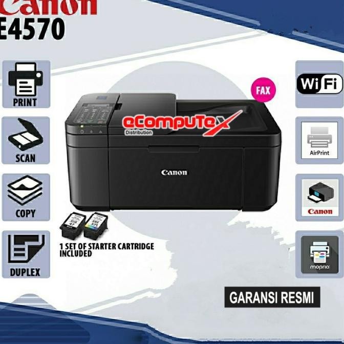 Printer Canon All In One Pixma E4570 / E 4570 Fax Wifi Resmi New Stok