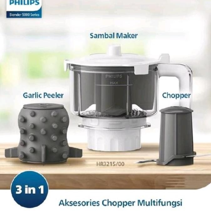 Tersedia Philips Accessories Blender HR2221 HR2222 HR2223 Sambal Maker Chopper Pengupas Bawang Putih