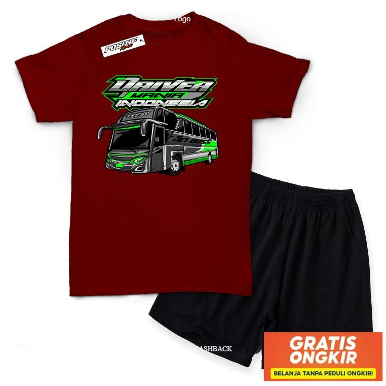 Baju Kaos Anak Setelan Driver Muda Bus Truk Sopir Spaylater